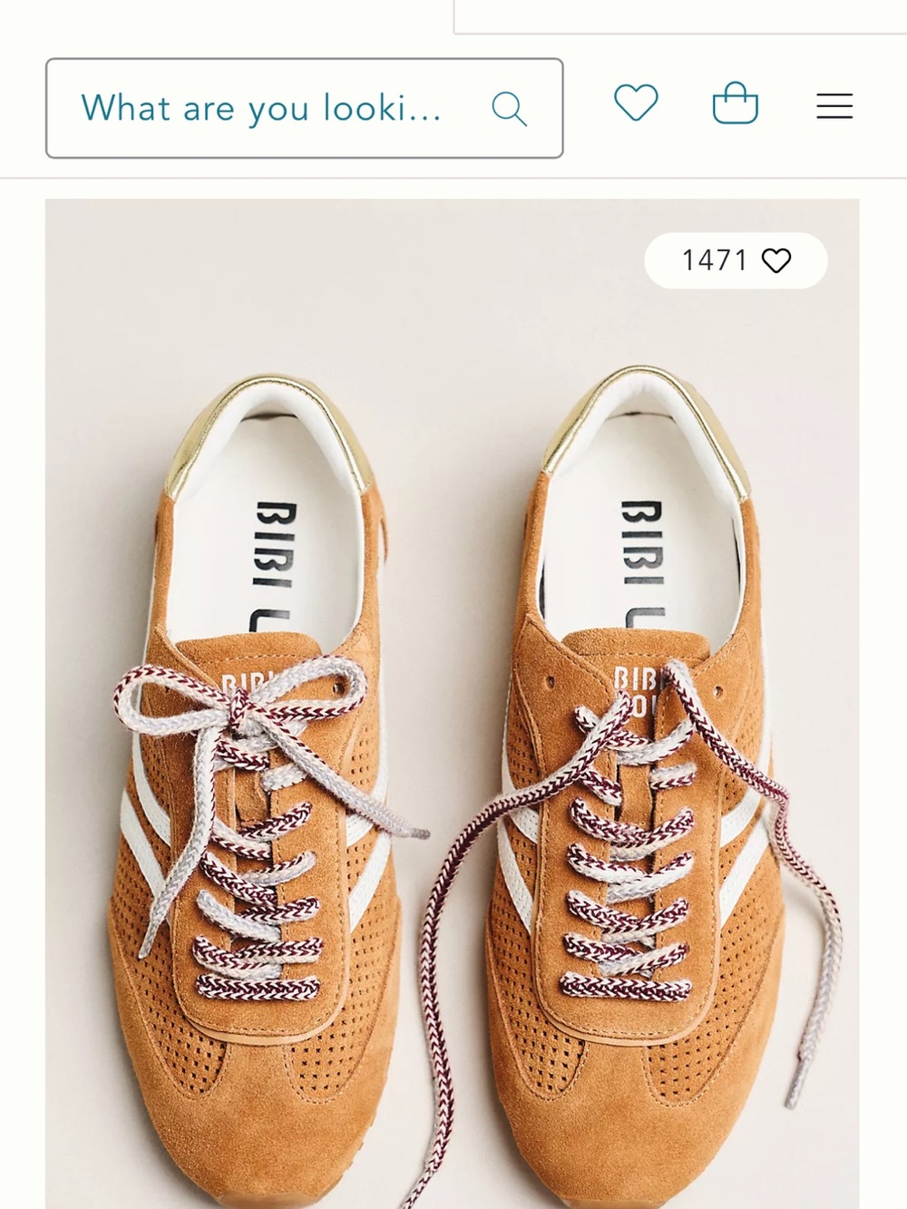 Bibi Lou Low-Profile Women’s Suede Sneakers in Tan - Brand New in Box